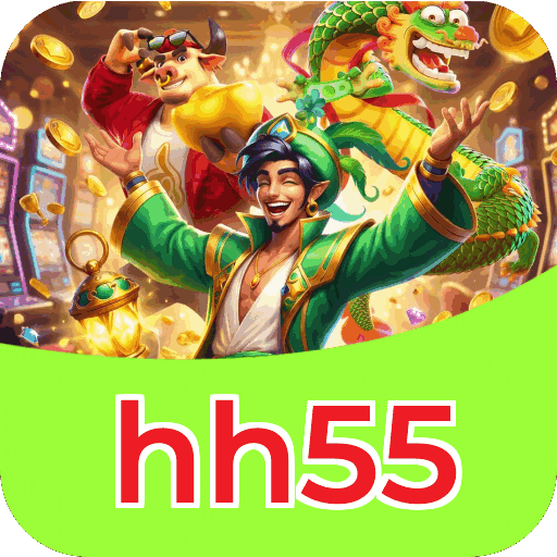Interface do aplicativo hh55 mostrando jogos disponíveis no iOS e Android